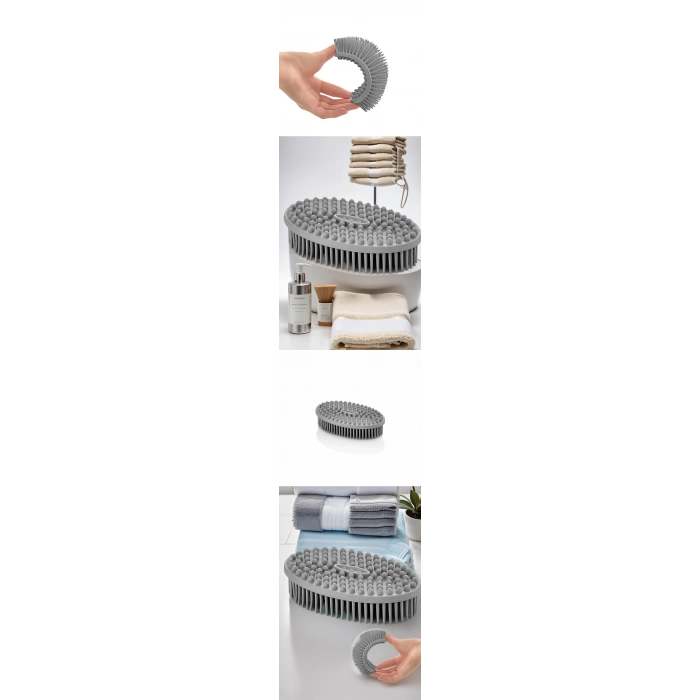 VipMarketim Masajlı Silikon Banyo Fırçası Nuage Design