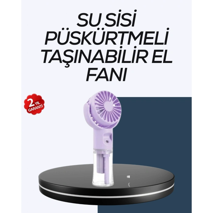 VipMarketim Masaüstü ve Elde Kullanıma Uygun Su Buharlı Şarjlı Fan