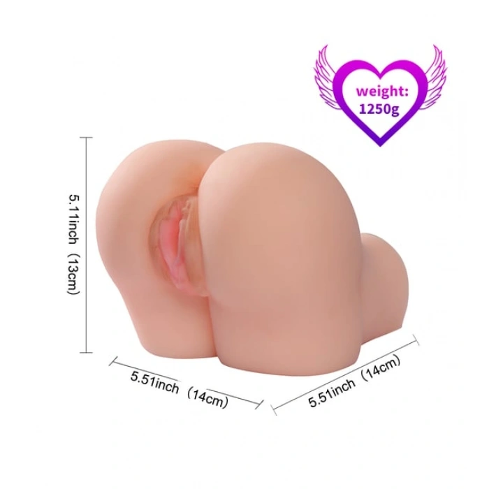 VipMarketim Mastero Realistik 2 İşlevli Çift Girişli Realistik Suni Vajina Anüs Kalça