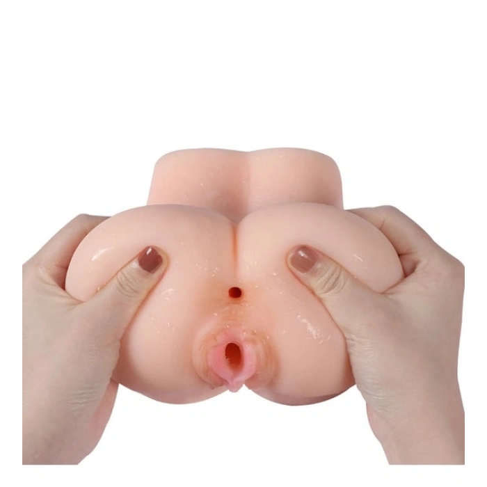 VipMarketim Mastero Realistik 2 İşlevli Çift Girişli Realistik Suni Vajina Anüs Kalça