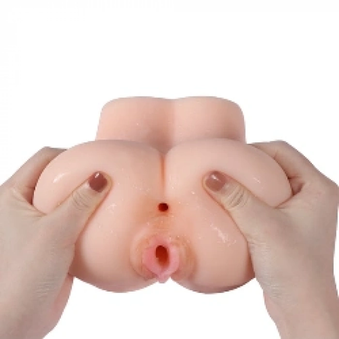 VipMarketim Mastero Realistik 2 İşlevli Çift Girişli Realistik Suni Vajina Anüs Kalça