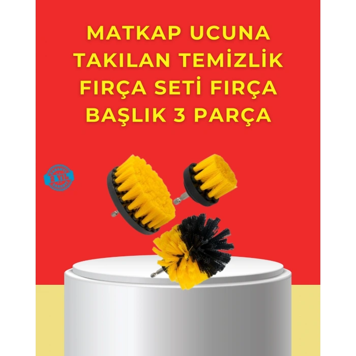 VipMarketim Matkap Ucu Temizlik Aparatı 3’lü Fırça Seti