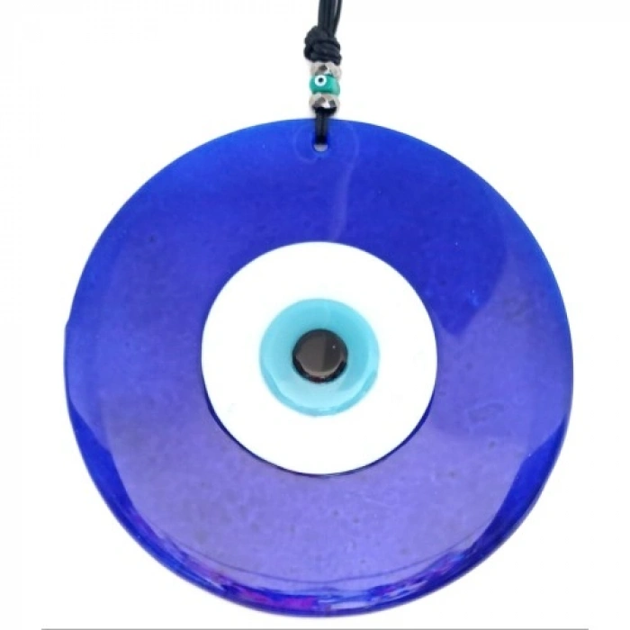 VipMarketim Mavi Cam Nazar Boncuklu 20 Santimetre El Yapımı Duvar Süsü