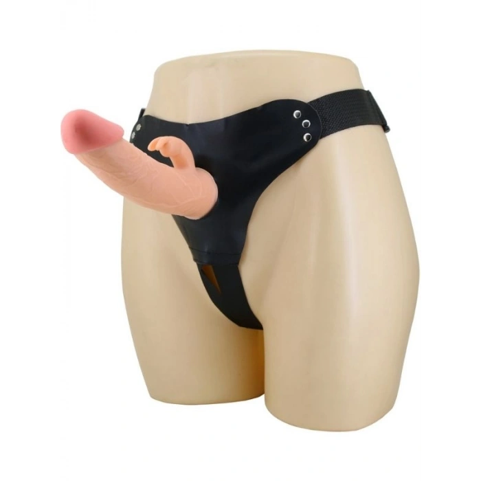 VipMarketim Mavis 5cm Dolgulu Realistik İçi Boş Protez Strapon Belden Bağlamalı