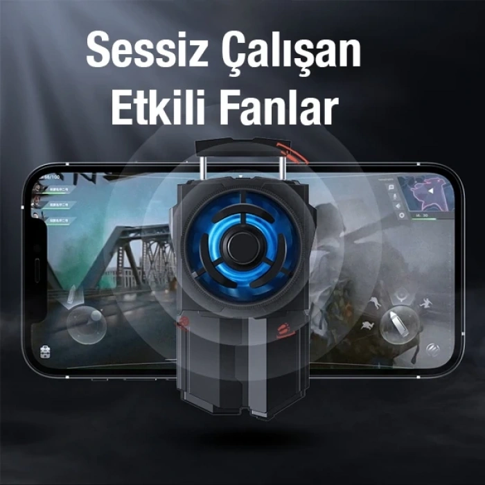 VipMarketim MEMO DL-A5 Cep Telefonu Soğutma Fanı Gamer Oyuncu Radyatör Soğutucu-(5775)