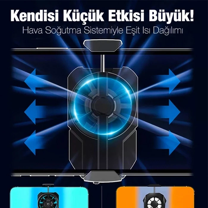 VipMarketim MEMO FL-A2 Hava Soğutmalı Cep Telefon Soğutma Fanı Radyatör Soğutucu-(5775)