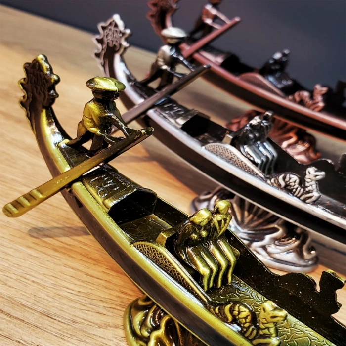 VipMarketim Metal Dekoratif Venedik Kayık