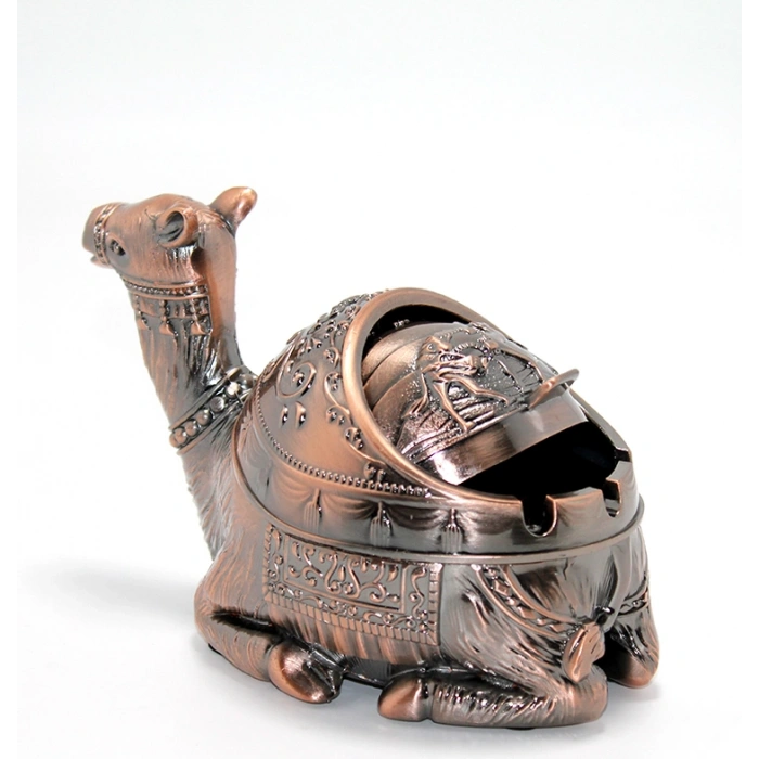 VipMarketim Metal Deve Figürlü Küllük