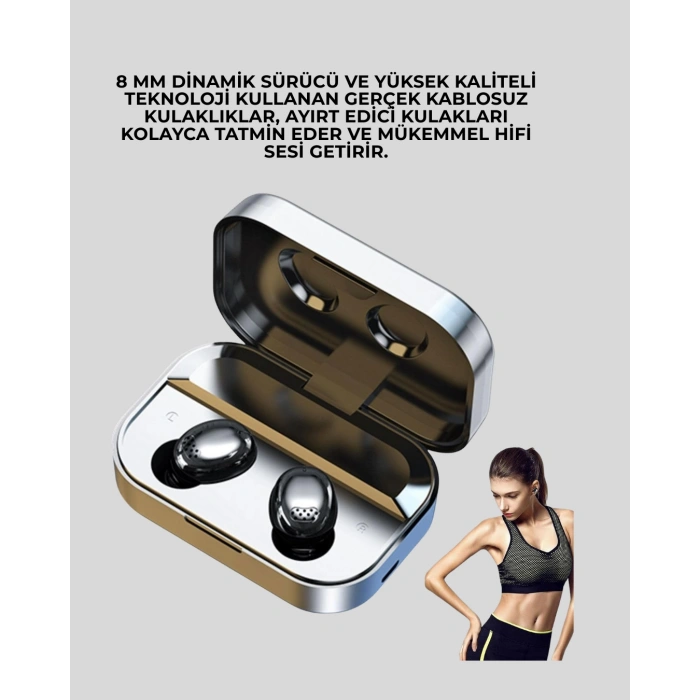 VipMarketim Metal Kasa Bluetooth Kulak İçi Kulaklık – Net Çağrı Güçlü Bağlantı