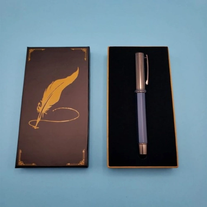 VipMarketim Metal Lacivert Kalem