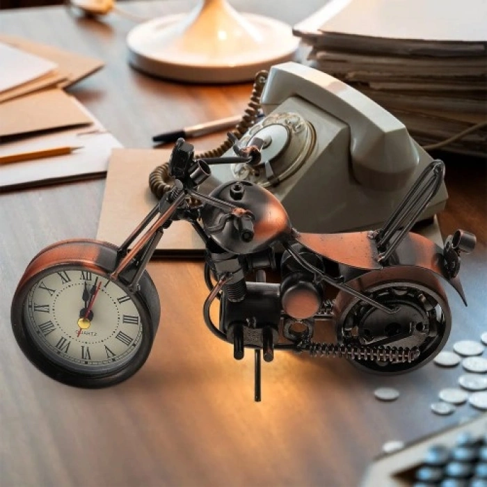 VipMarketim Metal Motosiklet Saat