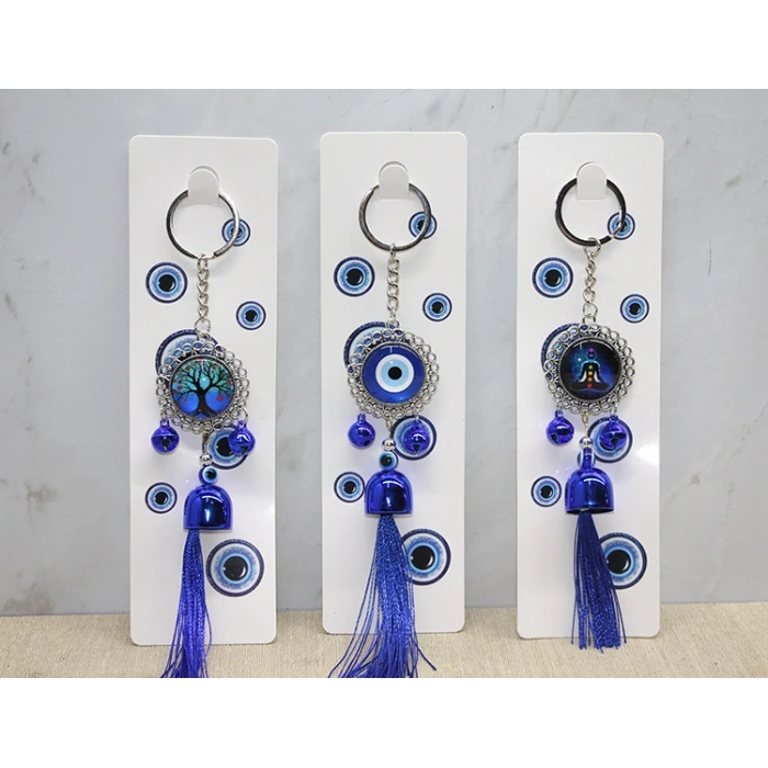 VipMarketim Metal Nazar Boncuğu Anahtarlık