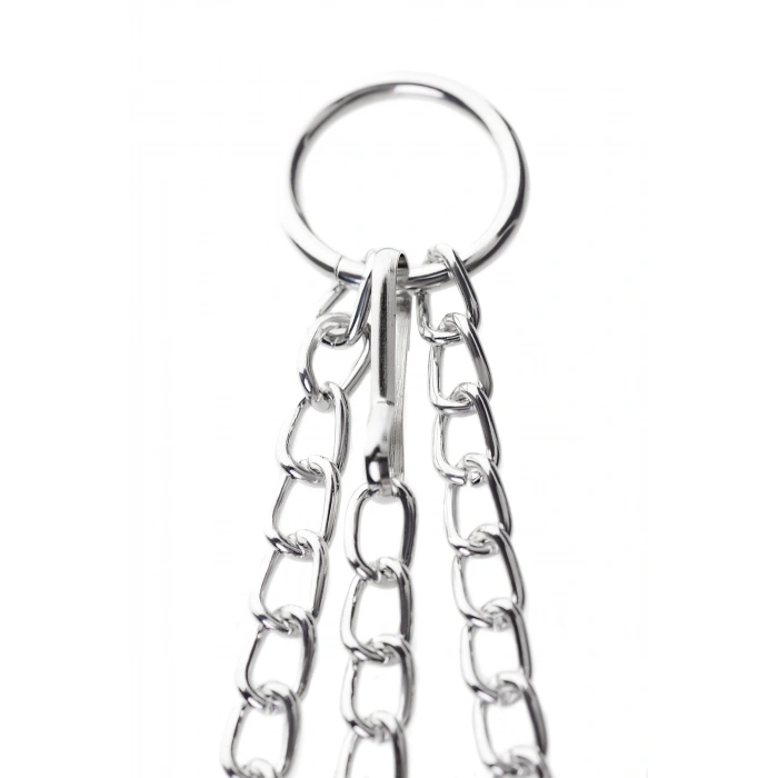 VipMarketim Metal Penis Halkalı Meme Kelepçeleri, Gümüş, 60 Cm