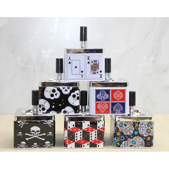 VipMarketim Metal Renkli Basmalı Küllük