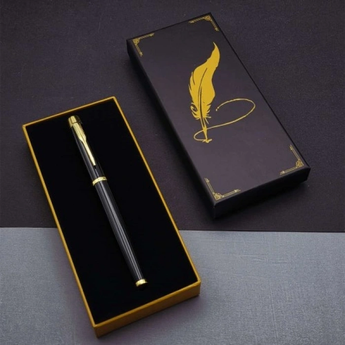 VipMarketim Metal Siyah Roller Kalem