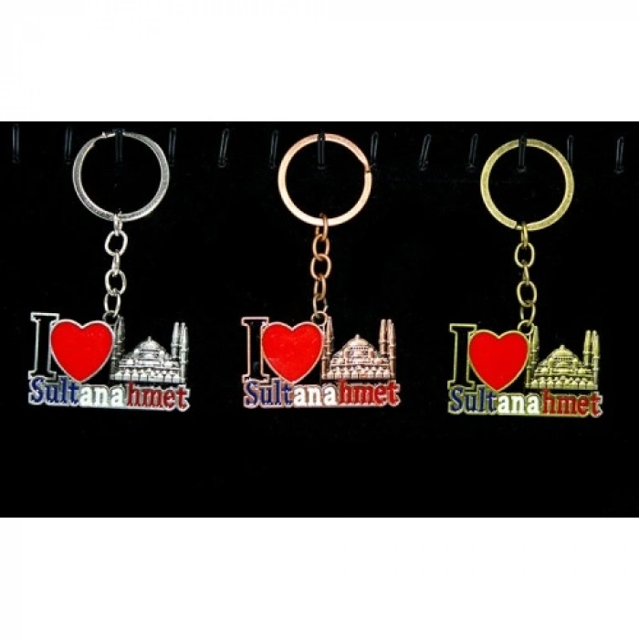 VipMarketim Metal Sultanahmet Anahtarlık (I Love Sultanahmet)