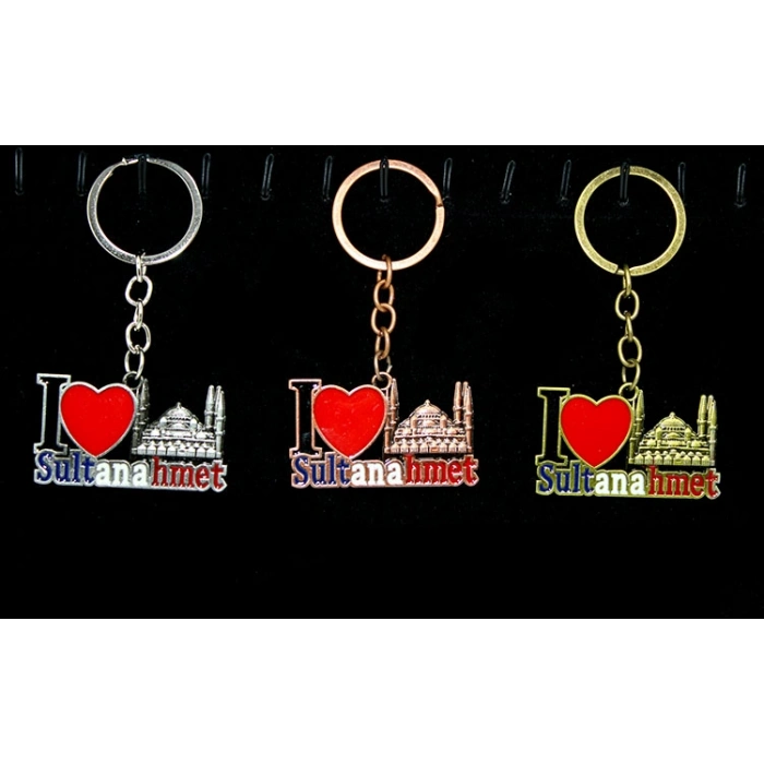 VipMarketim Metal Sultanahmet Anahtarlık (I Love Sultanahmet)