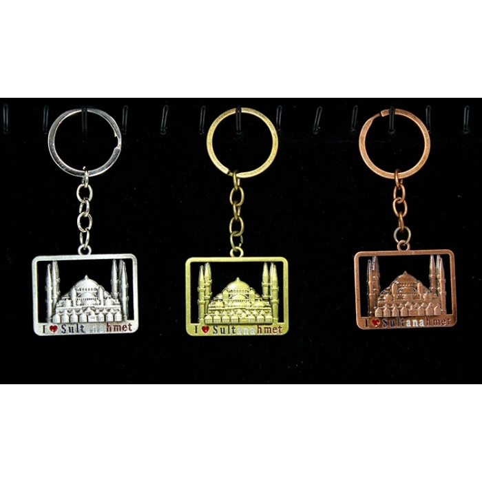 VipMarketim Metal Sultanahmet Anahtarlık Kare