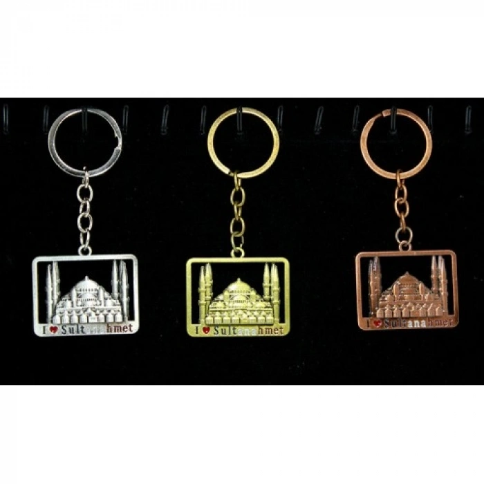VipMarketim Metal Sultanahmet Anahtarlık Kare