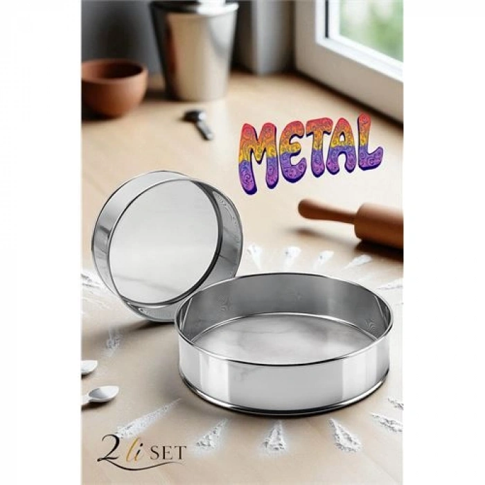 VipMarketim  Metal Un Eleği 15 ve 24 cm 2 li SET