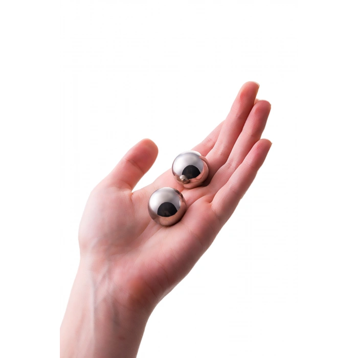 VipMarketim Metal  Vajinal Topları, Tıbbi Çelik, Gümüş, Ø 2,5 cm