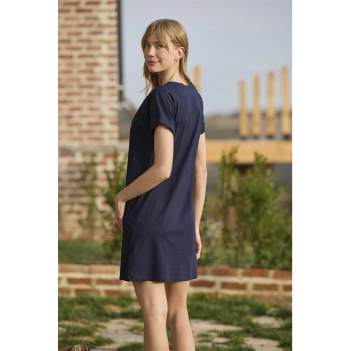 Vipmarketim Meyve Ve Yaprak Baskılı Dantelli feel Good Gecelik