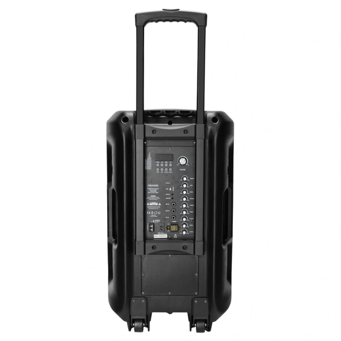 VipMarketim MICROLAB M63 120W Taşınabilir BT/USB/AUX/TF/TWS RGB Işıklı Batarya 2adet UHF Mikrofon Karaoke/Parti Bluetooth Speaker(1923)