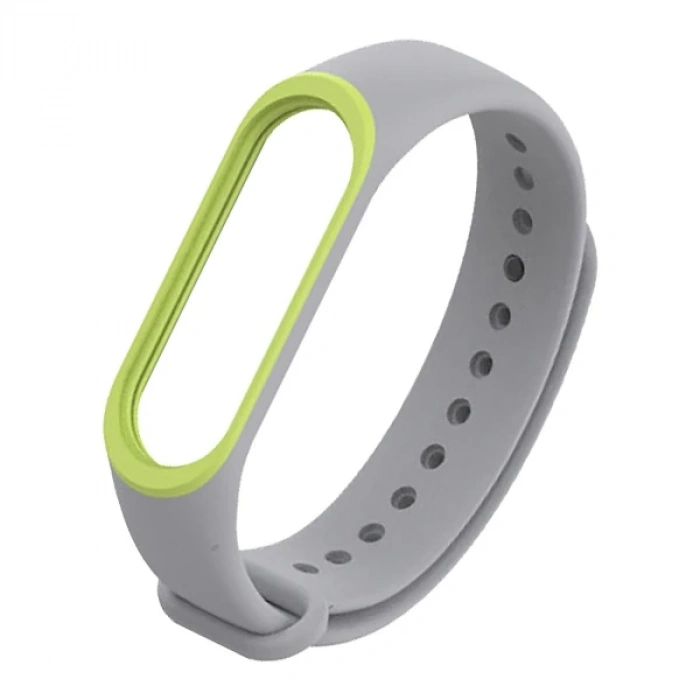 VipMarketim Mijobs Xiaomi Mi Band 3 Mi Band 4 Çift Renk Silikon Kayış Kordon-(5775)