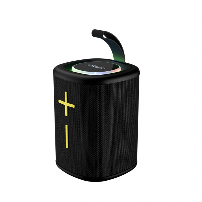 VipMarketim MIKADO MD-26BT 6W Taşınabilir USB/AUX/BT/TF RGB Işıklı 1200mAh IPX66 Su Geçirmez Bluetooth Speaker (Siyah)(1923)