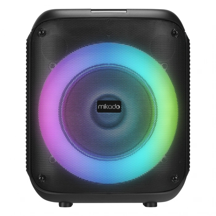 VipMarketim MIKADO MD-BT51 BOMBIX 60W Taşınabilir BT/USB/TF/TWS RGB Aydınlatma Dahil Batarya Toplantı Parti Açık Hava Speaker. Kablolu Mikrofon Hediyeli(1923)