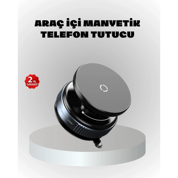 VipMarketim Mıknatıslı Araç Telefon Tutucu Vakum Teknolojili 360° Ayarlanabilir