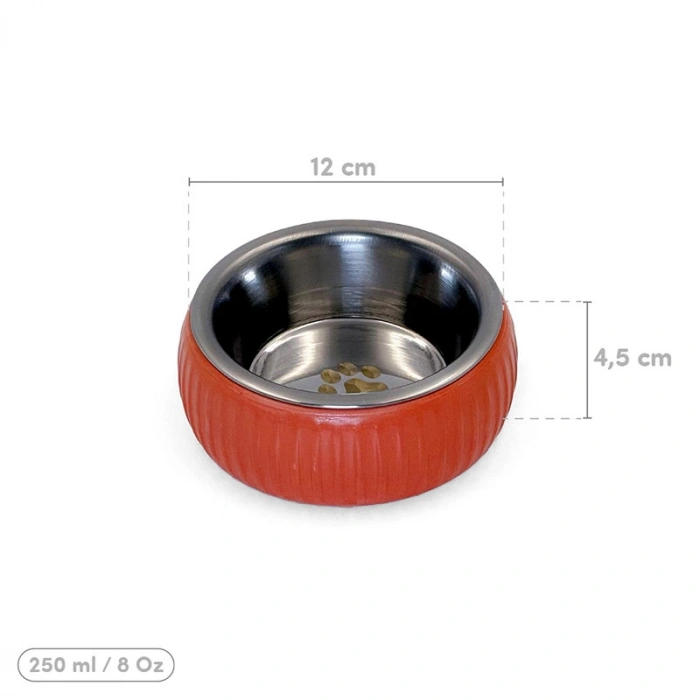 VipMarketim Mikopet Organik Seramik Mama Kabı Kiremit