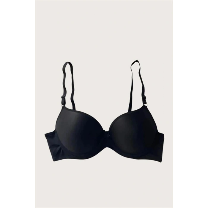 VipMarketim  Mikro Kumaş Push Up Dolgulu Balenli Günlük Tek Destekli Sütyen