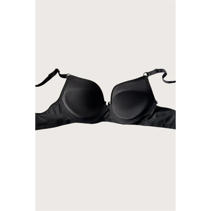 VipMarketim Mikro Kumaş Push Up Dolgulu Balenli Günlük Tek Destekli Sütyen