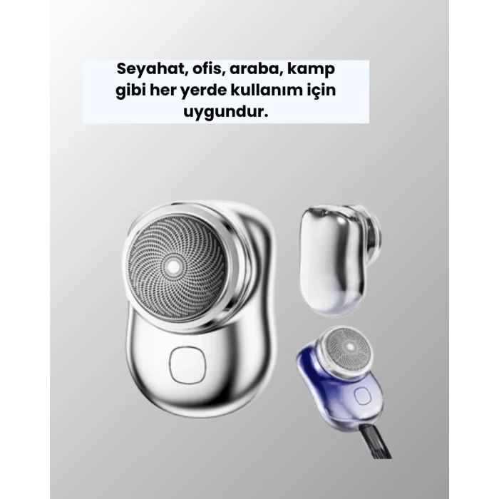 VipMarketim Mikro titreşim motorlu düşük sesli USB girişli tıraş makinesi