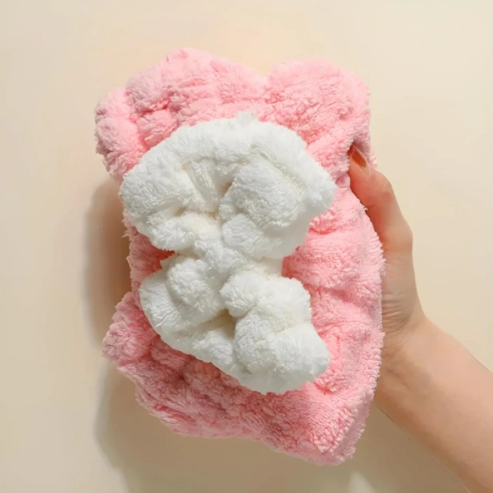 VipMarketim Mikrofiber Örgü Saç Kurutma Bone Havlu