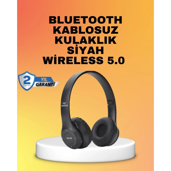 VipMarketim Mikrofonlu Kablosuz Kulaklık | Uzun Pil Ömrü ve Stereo Ses Performansı