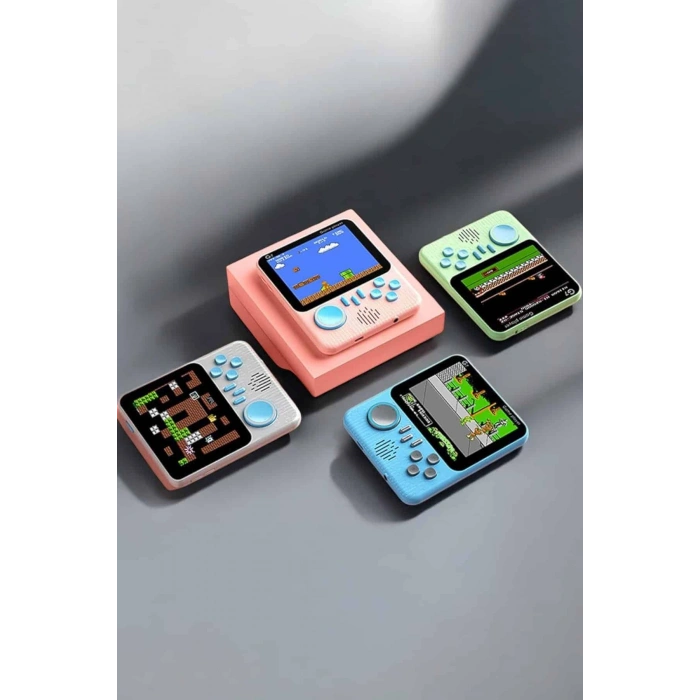 VipMarketim Mini Atari El Atarisi 3.5 inç Ekran Çift Konsol 666 Adet Retro Oyun Gameboy El Atarisi