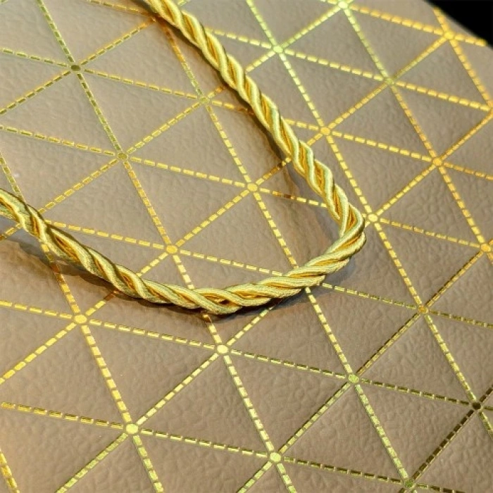 VipMarketim Mini Boy Gold Karton Hediye Çantası