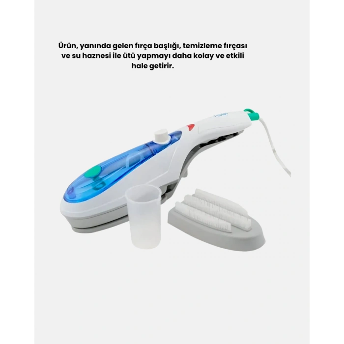 VipMarketim Mini Buharlı Seyahat Ütüsü – Hızlı Isınan Koku Giderici Her Kumaşa Uygun Taşınabilir Ütü