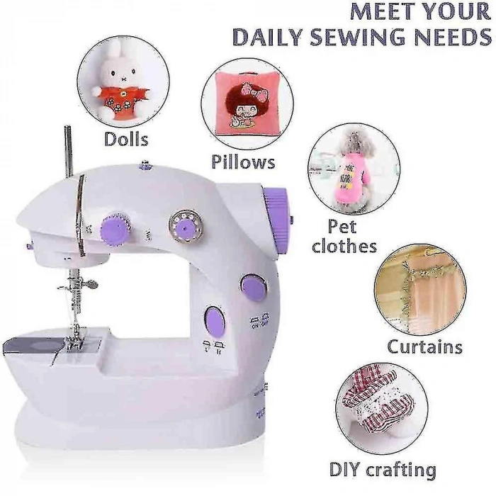 VipMarketim Mini Ev Dikiş Makinesi Pedallı Sewing Machine