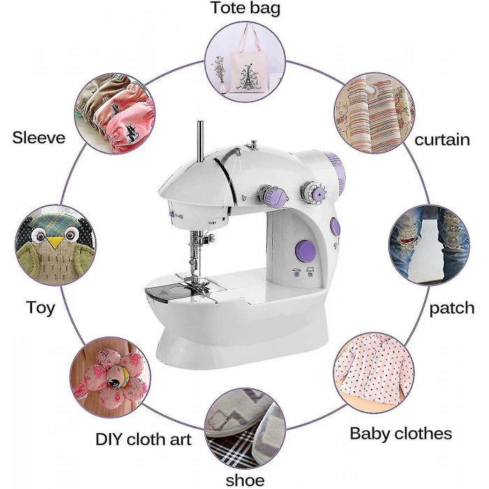VipMarketim Mini Ev Dikiş Makinesi Pedallı Sewing Machine