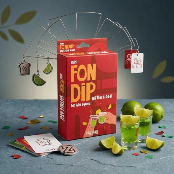 VipMarketim Mini Fondip Çiftlere Özel Eğlenceli Kart Oyunu