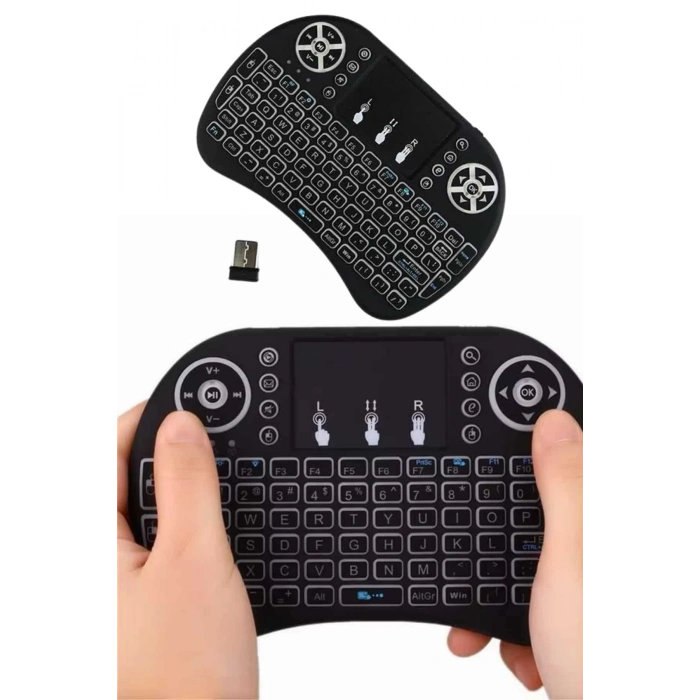 VipMarketim Mini Klavye Gaming Pc Playstation Ledli Mouse Rgb Mouse Bluetooth Usb