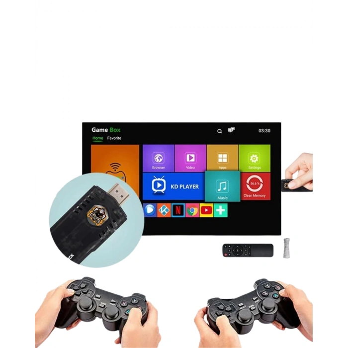 VipMarketim Mini Retro Oyun Konsolu Kablosuz Gamepad HDMI TV Uyumlu