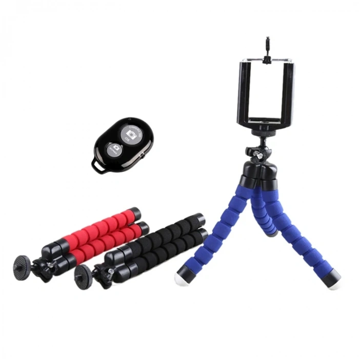 VipMarketim Mini Tripod Selfie Masa Üstü Stand + Bluetooth Kumanda-(5775)