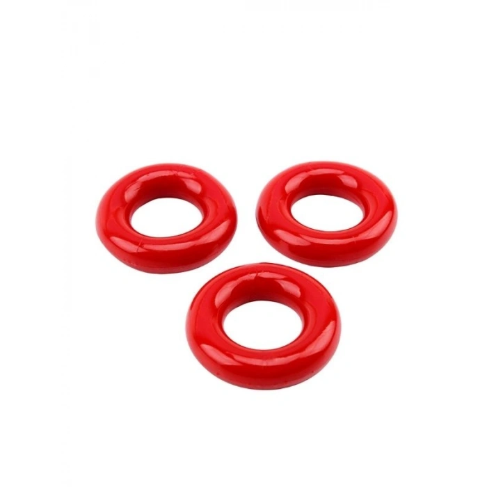 VipMarketim Mini Vibratör Penis Halkası Anal Tıkaç Kırmızı Fantezi Seti