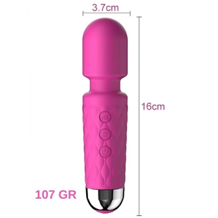 VipMarketim Mini Wand Massager Şarjlı Vibratör - Pembe