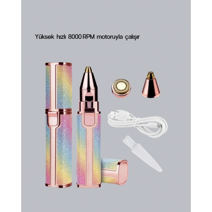 VipMarketim Mini Yüz ve Kaş Epilatörü – 8000 RPM Güçlü Motor ve Paslanmaz Çelik Başlık