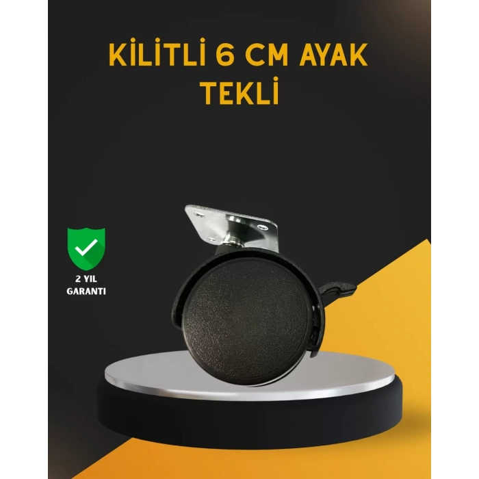 VipMarketim Mobilya İçin Kilitli 6 cm Ayak Tekli Satış